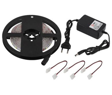 Комплект светодиодной ленты Эра 12В 5050 14,4Вт/м 6500K 5м IP20 5050kit-14,4-60-12-IP20-6500-5m Б0043065