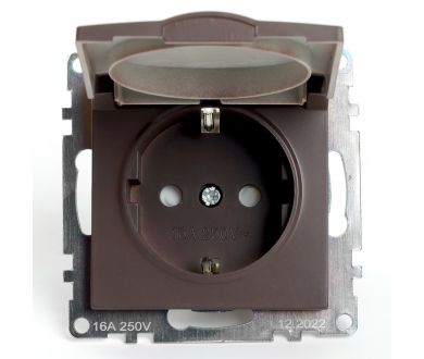 Розетка 1-местная с защитной шторкой Stekker Катрин GLS16-7112-04 49029