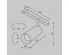 Трековый магнитный светильник Maytoni Focus Led TR032-2-12W2.7K-M-B