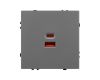 USB Розетка тип A+C софт-тач серый базальт Arlight SCT-MUAC-SFPL-FC-GR (65W, QC3) 054319(1)
