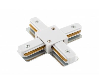 Коннектор Х-образный Denkirs DK Track White TR1104-WH