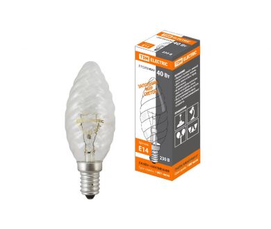 Лампа накаливания TDM Electric Е14 40W прозрачная SQ0332-0013