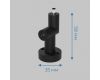 L-соединитель (OUT-IN) IMEX Thin & Smart IL.0060.4002-BK