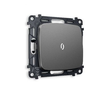 Комплект механизма 1-кл проходного выключателя с подсветкой Ambrella Volt Omega MO652035