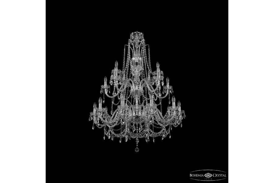 Подвесная люстра Bohemia Ivele Crystal 1411/10+5+5/360/2d Ni
