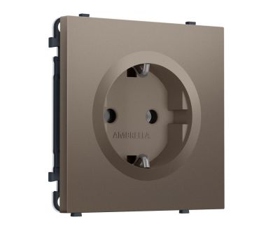 Комплект механизма электрической розетки SIGMA Темная бронза матовый 50Hz 2P+E с/з 16A-250V QUANT PRO Ambrella Volt MS636010 (SP6360, PR141)