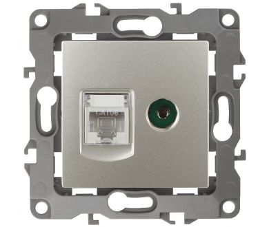 Розетка комбинированная RJ45+TV Эра 12-3110-15 Б0027450