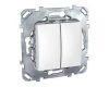 Переключатель двухклавишный Schneider Electric Unica 10AX 250V MGU5.213.18ZD