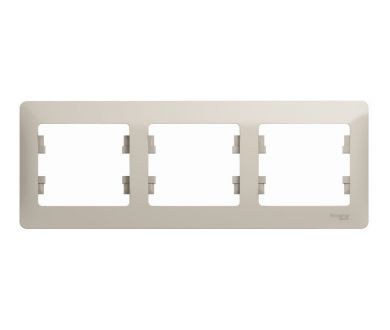 Рамка 3-ая, горизонтальная Systeme Electric Glossa Молочный GSL000903