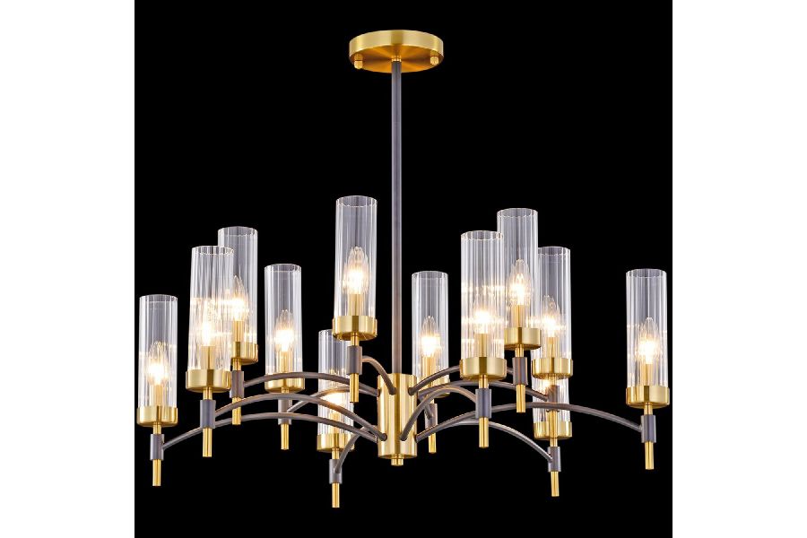 Люстра на штанге Illumico IL5177-6+6PLS-29 BRASS TUBO
