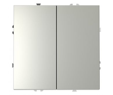 Выключатель двухклавишный Voltum S70 VLS020105 (сталь)
