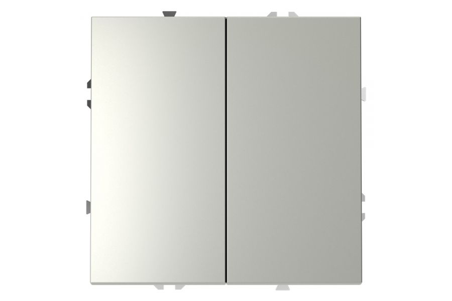 Выключатель двухклавишный Voltum S70 VLS020105 (сталь)
