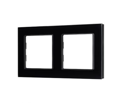 Рамка двухместная Arlight FRM-GLARE-GS-2-BK 043797