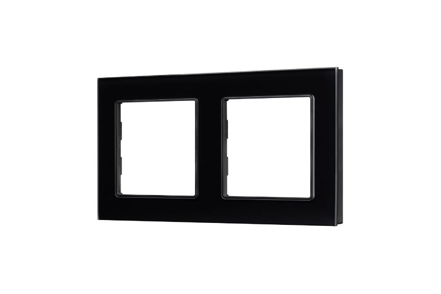 Рамка двухместная Arlight FRM-GLARE-GS-2-BK 043797