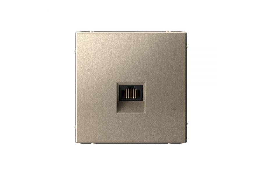 Розетка компьютерная RJ45 Systeme Electric ArtGallery Шампань кат. 5е GAL000583