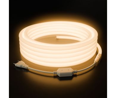 Комплект светодиодного неона Apeyron 220В, 6Вт/м, 300лм/м, 3000К, smd 2835, 144д/м 10м, IP65, с аксессуарами (сетевой шнур, заглушка, крепеж - 10шт) 10-113