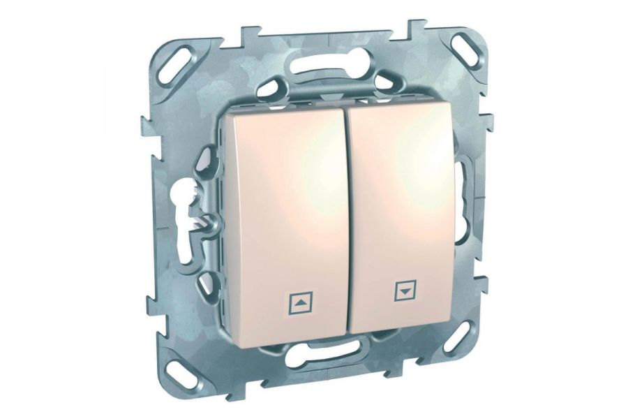 Выключатель двухклавишный для жалюзи Schneider Electric Unica MGU5.208.25ZD