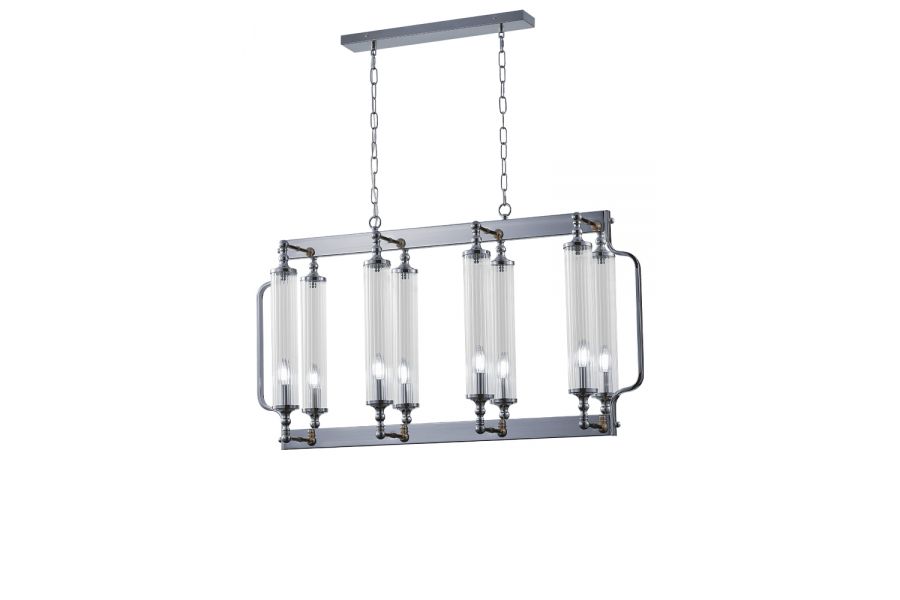 Подвесная люстра Crystal Lux TOMAS SP8 L1000 CHROME