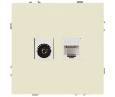 Розетка Эра Galaxy 15-3110-02 комбинированная RJ45+TV IP20 слоновая кость Б0070778