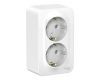 Розетка 2-ая с/з со шторками 16А, 250В, изолир. Пластина Systeme Electric Blanca наруж Бел BLNRA011211