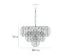 Подвесная люстра Arte Lamp Evelyn A4073LM-12PB