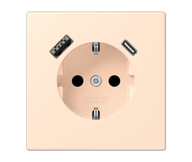 Купить Розетка 2K+З USB Typ AC Jung LC1520-15CA238 Розетка 2K+З USB Typ AC Jung LC1520-15CA238