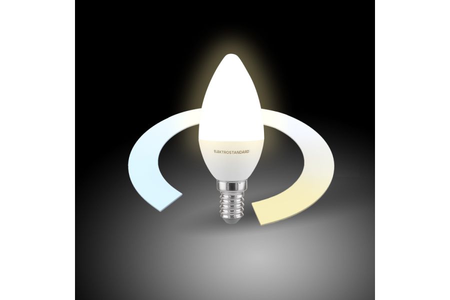 Умная светодиодная лампа Elektrostandard свеча матовая E14 5W 3300/4200/6500K 4690389174216