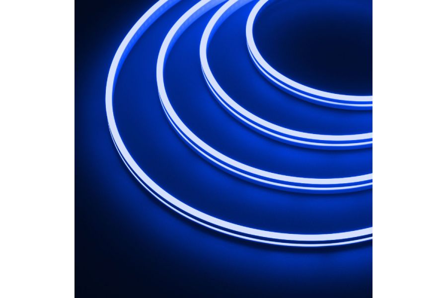 Светодиодная лента герметичная Arlight MOONLIGHT-SIDE-A168-4x10mm 24V Blue 7.2 W/m, IP65, 2835, 5m, wire x1 038314