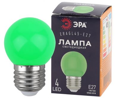 Лампа светодиодная Эра E27 1W 3000K ERAGL45-E27 Б0049574