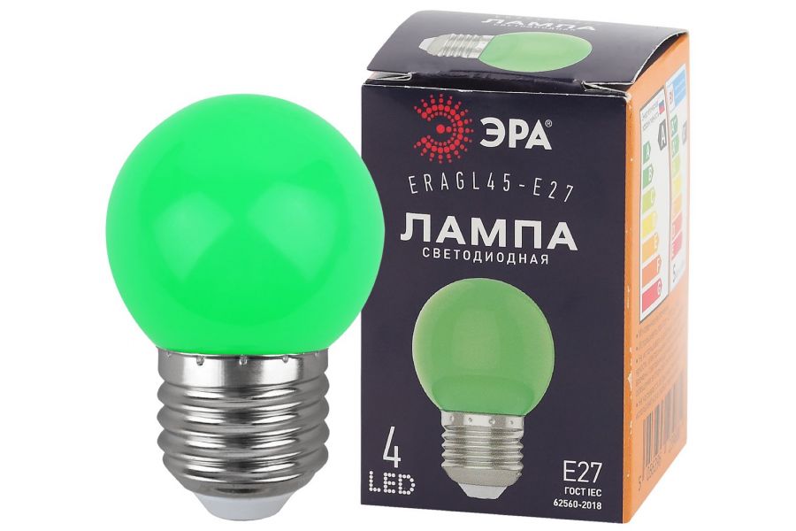 Лампа светодиодная Эра E27 1W 3000K ERAGL45-E27 Б0049574