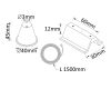 Подвесной комплект для шинопровода Crystal Lux CLT 0.210 CLT 0.210 03 BL