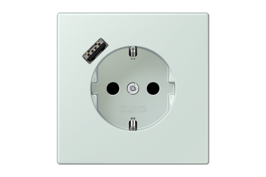 Розетка 2K+З USB Typ A Jung LC1520-18A215