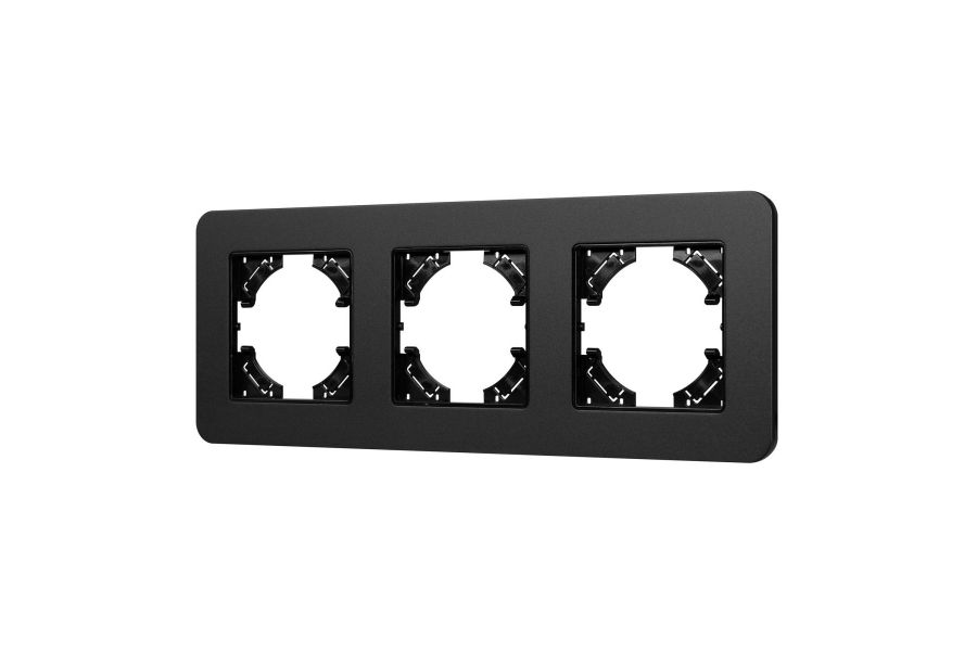 Рамка на 3 поста алюминиевая Arlight FRM-AKIRY-SFAL-3-BK 049741