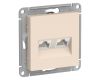 Розетка двойная компьютерная RJ45+RJ45, кат.5E Systeme Electric AtlasDesign ATN000285