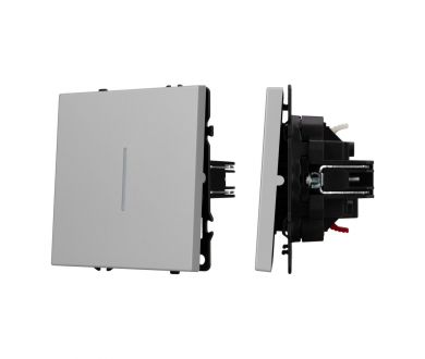 Выключатель проходной 1 кл подсветка софт-тач никель Arlight SWT-MKP1-SFPL-L-IS (250V, 10A) 059431(1)