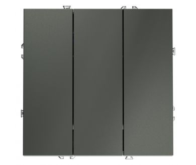 Выключатель трехклавишный Voltum S70 VLS030106 (титан)