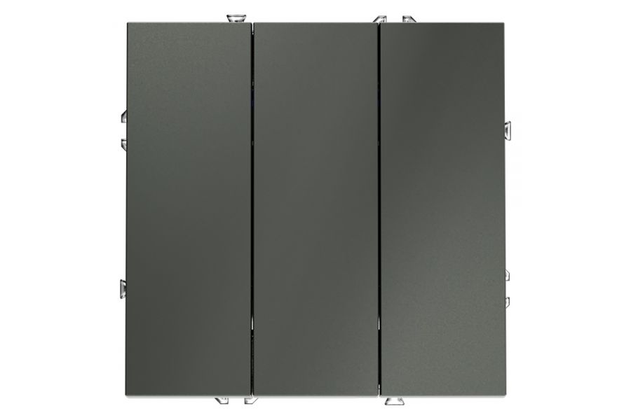 Выключатель трехклавишный Voltum S70 VLS030106 (титан)