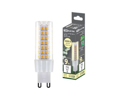 Лампа светодиодная TDM Electric G9 9W 3000K прозрачная SQ0340-0228