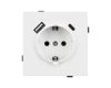 Механизм розетки с USB зарядкой Arlight SCT-TENDO-MUAC-PL-WH (230V, 16A) 054086