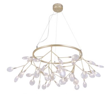 Подвесная люстра Crystal Lux Evita EVITA SP45 D GOLD/TRANSPARENT