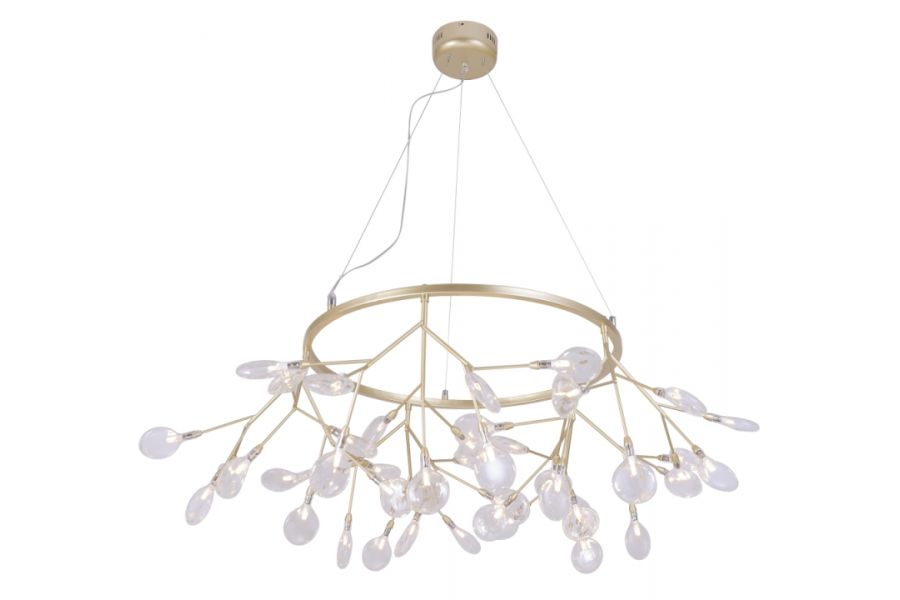 Подвесная люстра Crystal Lux Evita EVITA SP45 D GOLD/TRANSPARENT