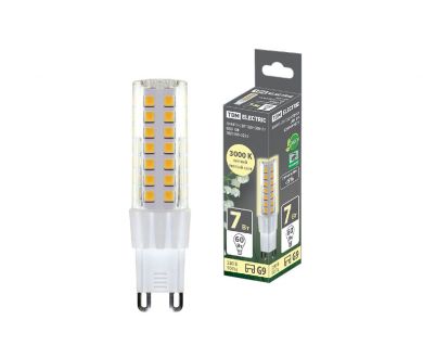 Лампа светодиодная TDM Electric G9 7W 3000K прозрачная SQ0340-0225