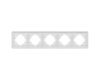 Рамка на 5 постов стеклянная Arlight FRM-OMALI-GS-5-WH 049704