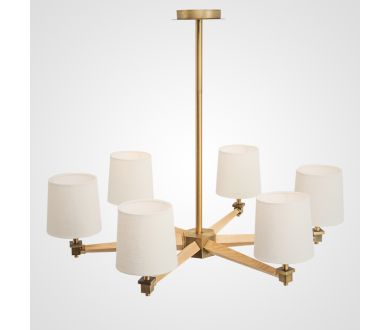 Люстра на штанге ImperiumLoft Stavra Jorgenson White/Dark Wood 203574-26
