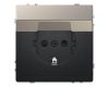 Розетка Schneider Electric Merten D-Life 16A с/з и крышкой MTN2310-6050