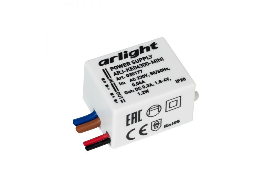 Блок питания Arlight ARJ-KE04300-Mini (1.2W, 300mA) 030177