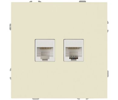 Розетка Эра Galaxy 15-3108-02 информационная двойная 2XRJ45 IP20 слоновая кость Б0070758