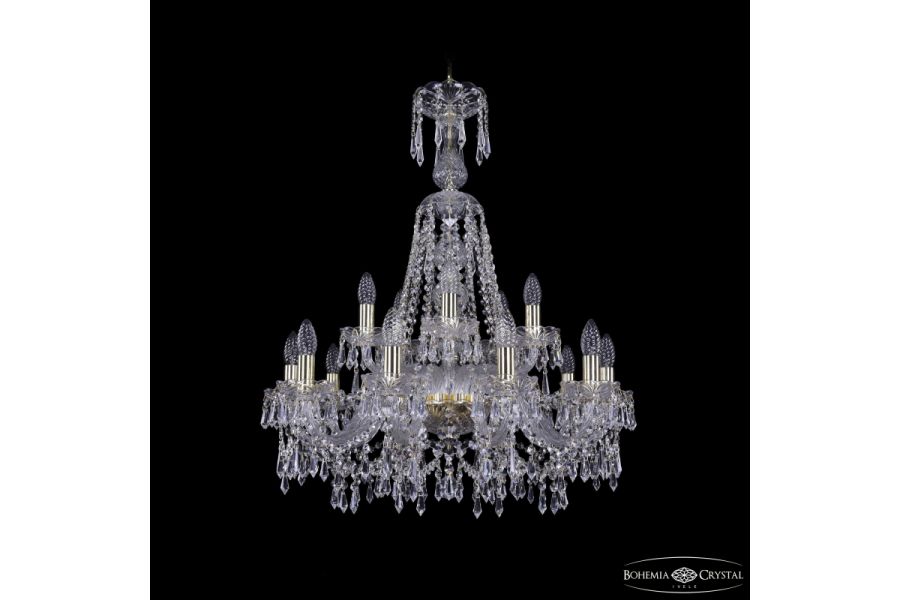 Подвесная люстра Bohemia Ivele Crystal 1403/10+5/240/XL-80 G