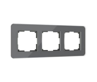 Рамка из стекла на 3 поста Werkel Elite графит 4690389180774 W0032440