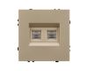 Розетка телефонная двойная софт-тач золотой песок Arlight SCT-MTL2-SFPL-GD (2хRJ-11, 4C) 054310(1)